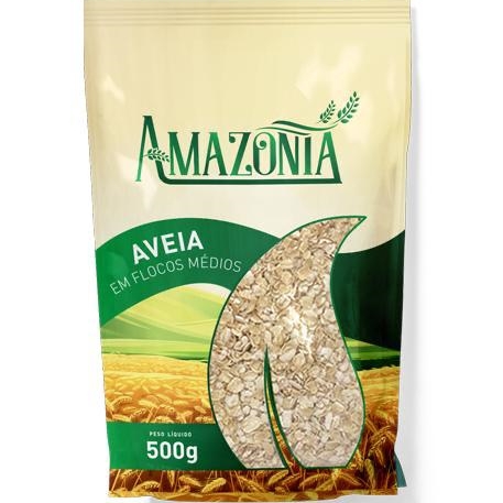 Aveia flocos médios Amazônia – Pct 500g unidade