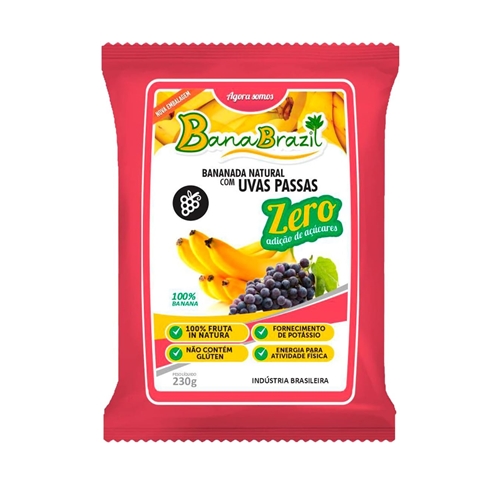 Bananada com uva passa zero açúcar – unidade